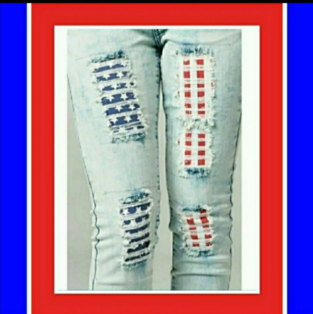 🔥Stretchy stars & stripes jeans - Picture 3 of 3
